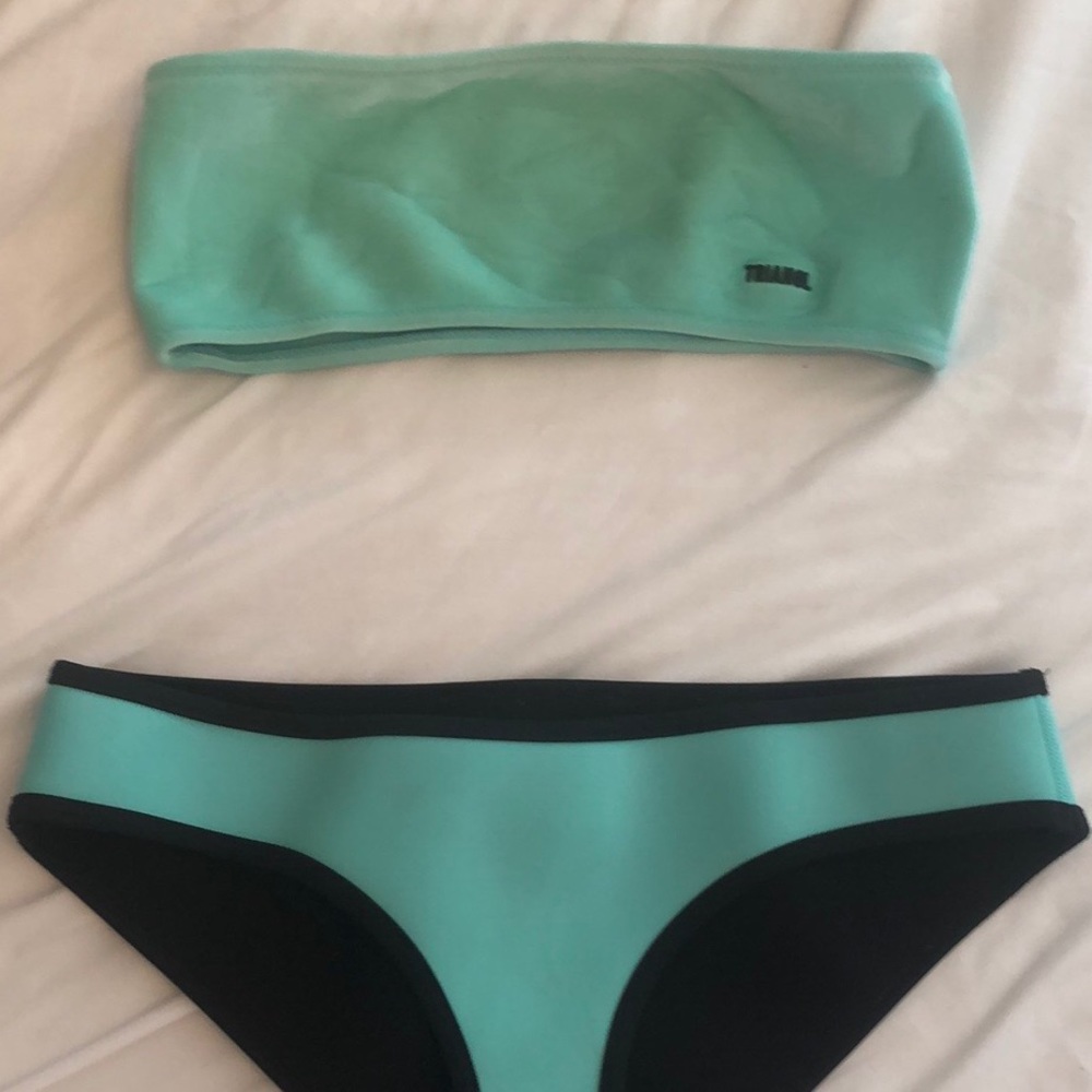 Small teal TRIANGL bikini